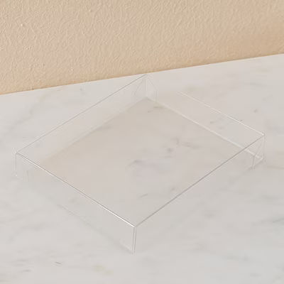 Clear Box Lid - A2 Stationery Box - 12mil 4 9/16 x 5/8 x 6 1/16 25 Pieces