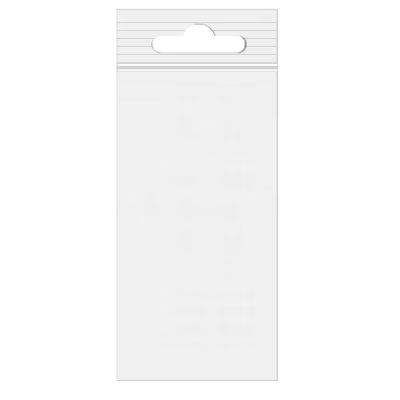 Crystal Clear Zip Bags, 2 mil Euro Hang Hole 4" x 8" 100 pack