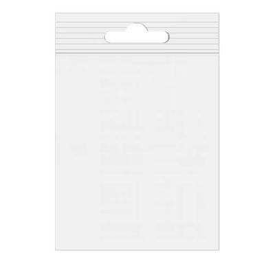 Crystal Clear Zip Bags, 2 mil Euro Hang Hole 7" x 9" 100 pack