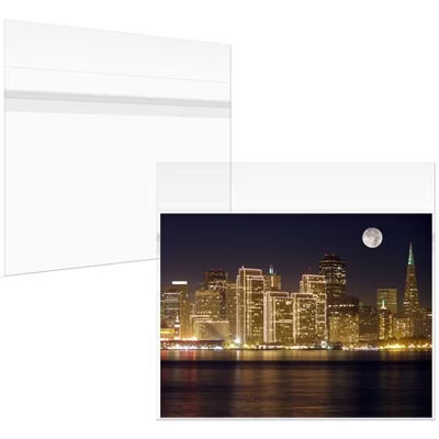 Protective Closure Crystal Clear Bags For Large Digital Prints and Posters Bag Size: 23 3/8" x 32 1/8"| 100 Bags Crystal Clear Bags