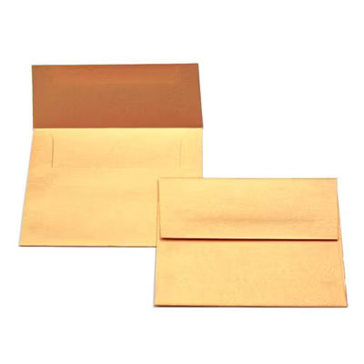 A7 7 1/4" x 5 1/4" Stardream Metallic Envelope Gold 50 Pieces E805