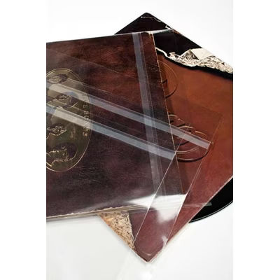 Resealable Self Adhesive Acid Free Crystal Clear Album Blake Sleeve For Double LP Records Bag Size: 12 13/16" x 12 3/8" 100 Bags