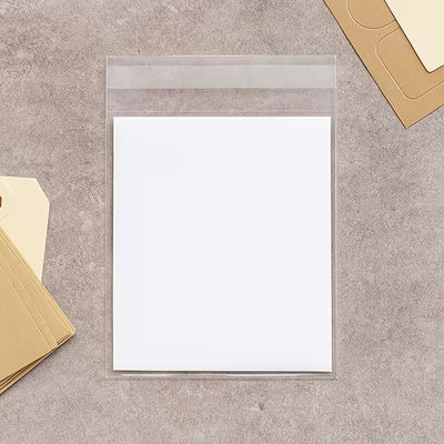 Small Size Self Adhesive Flap Clear Bags For Labels Tags and Stickers Bag Size: 3 5/8" x 5 3/4" 100 Bags Crystal Clear Bags
