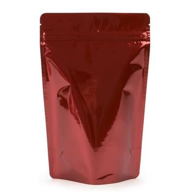 Best Odor Proof Gusset Pouch Bags Bright Red High Barrier - Holds 6 oz. - 11 oz. Size: 5 7/8" x 3 1/2" x 9 1/8" 100 Bags Pouches