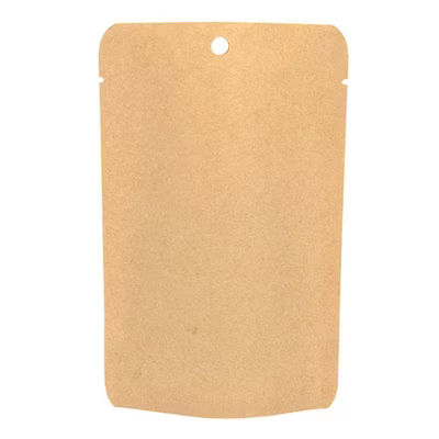 Kraft Eco Stand Up Pouch without Zipper 4" x 2 3/8" x 6" 100 pack