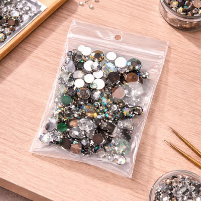 Crystal Clear Polyethylene Zipper Bags w/ Round Hang Hole 3" x 4" 100 pack