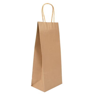Kraft Paper Merchandise Handle Bags 50 Pack 5 7/8" x 3 9/16" x 12 5/8"