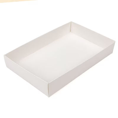 White Paper Box Bottoms 25 Pack 6" x 1 1/2" x 9 1/2"
