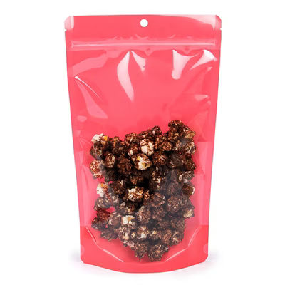 Watermelon Neon Stand Up Pouch w/ Hang Hole 6 3/4" x 3 1/2" x 11 1/4" 100 pack ZBGN4W