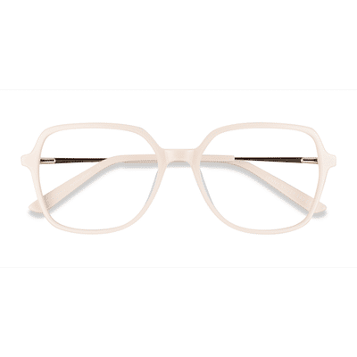 Unisex s square Cream Acetate, Metal Prescription eyeglasses - Eyebuydirect s Lenny