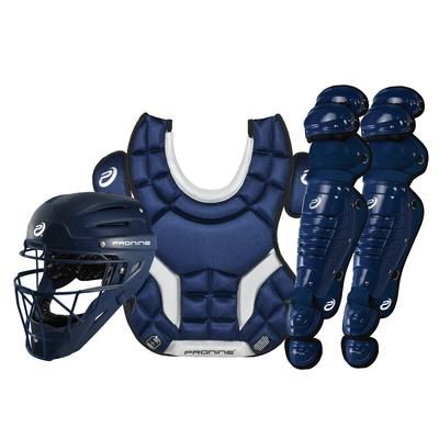 Pro Nine Armatus Elite Adult Baseball Catcher's Gear Set Navy