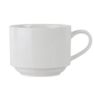 Mikasa Hospitality 5305716 9 1/10 oz Bistro Cup - Porcelain, White, Bistro Series, 4 4/5" Diameter