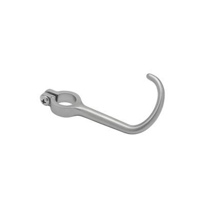 T&S S004R EverSteel Finger Hook Assembly w/ 11/16" Clamp, 45 Degree Angle, Stainless Steel