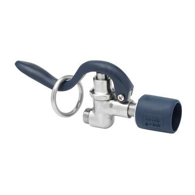 T&S S-0107-J 1.07 GPM Spray Valve Assembly w/ Hold-down Ring & Rubber Bumper, Blue, Hold Down Ring