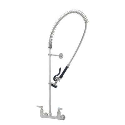 T&S S-0133-B 33 5/16"H Wall Mount Pre Rinse Faucet - 1.15 GPM, Base with Nozzle, Stainless Steel