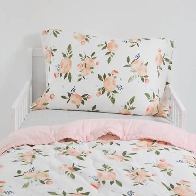 Little Unicorn Cotton Muslin Toddler Bedding 3 Piece Set - Watercolor Roses Grande