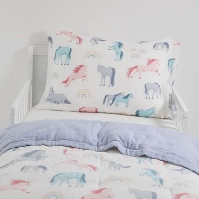 Little Unicorn Cotton Muslin Toddler Bedding 3 Piece Set - Unicorns