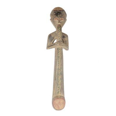 'Chief Trumpeter' - Fair Trade Cultural Wood Sculpture