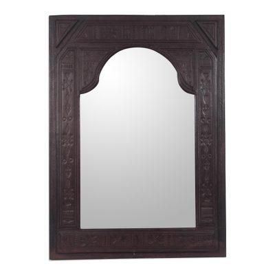 Royal Palace,'Handcrafted Leather Mirror from Ghana'