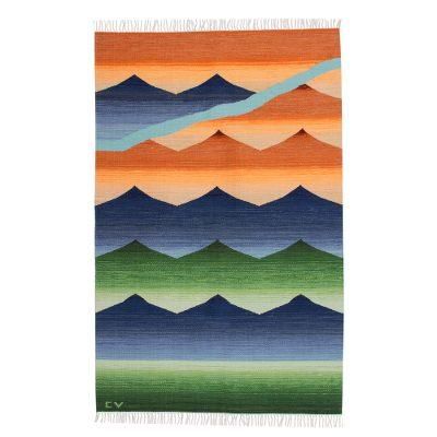 Sunset,'Peruvian Hand Loomed Wool Area Rug (4x6)'