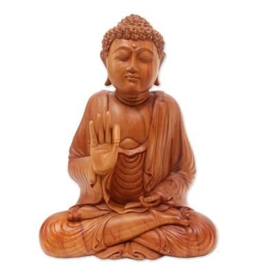 Buddha,'Indonesian Wood Sculpture'