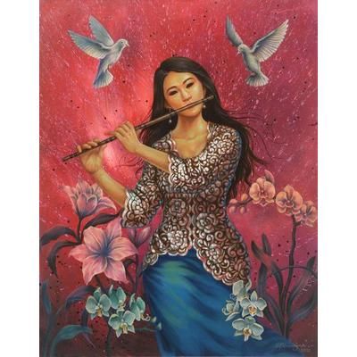 Symphony of Independence,'Signed Acrylic Music Painting (2021)'