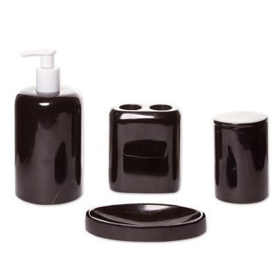 Vanity Fair in Black,'Handmade Black Onyx Bath Accessory Set'