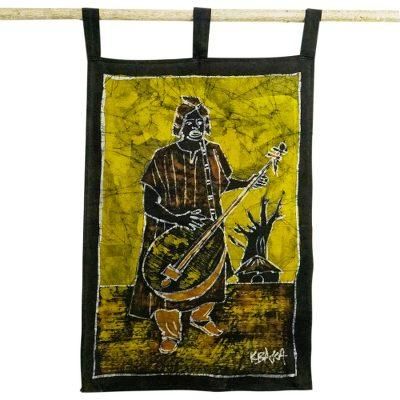 Gentle Melody,'Music-Themed Wall Hanging from Ghana'