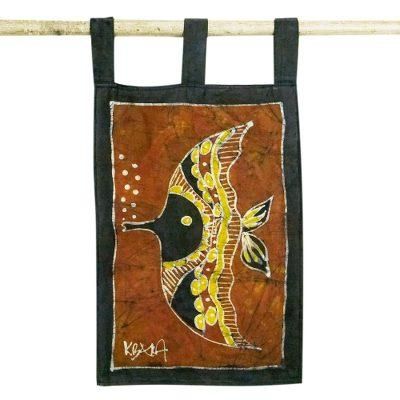 Underwater Freedom,'Ghanaian Cotton Wall Hanging with Underwater Scene'