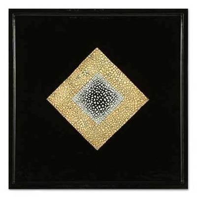 Eggshell mosaic tray, 'Diamond Depth'
