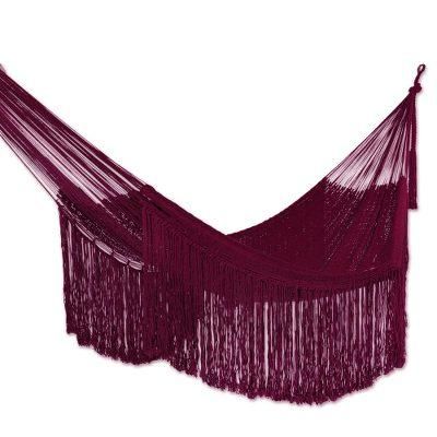 Cascade in Wine,'Cotton Rope Hammock in Wine (Double)'
