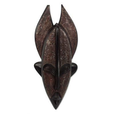 Dan Festival,'Sese Wood and Aluminum Plated Dan Mask from Ghana'