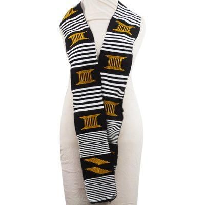 Seat of the King,'African Kente Cloth Cotton Fiazikpui Scarf (1 Strip)'
