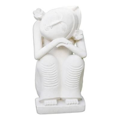 Lonely Lady,'Sandstone sculpture'