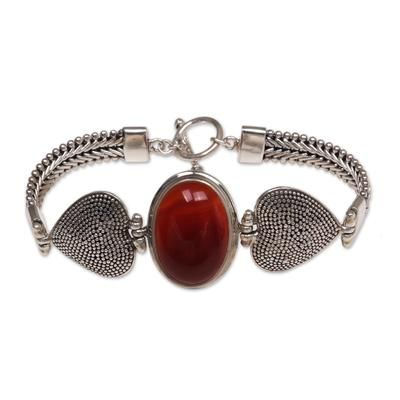 Carnelian bracelet, 'True Love'