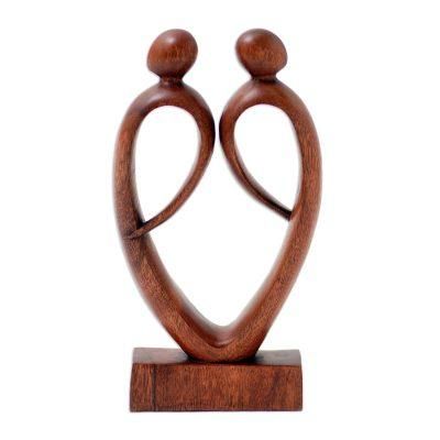 Unmatched,'Artisan Made Suar Wood Figure Sculpture'