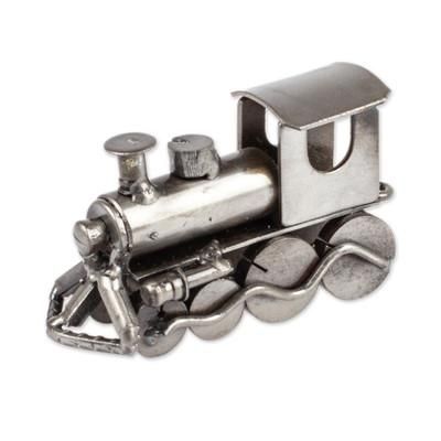 Rustic Train Locomotive,'Recycled Auto Part Train Locomotive Sculpture from Mexico'