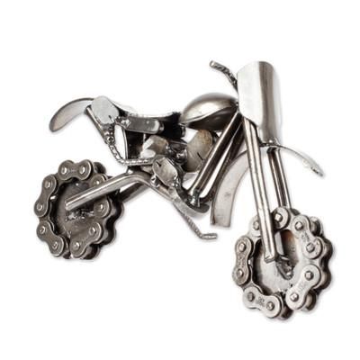 Rustic Dirt Bike,'Handmade Rustic Dirt Bike Statuette'