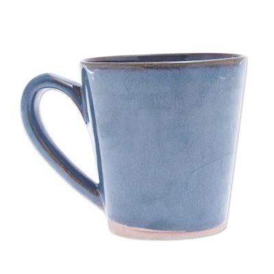 Blue Crush,'Artisan Crafted Blue Ceramic Mug from Thailand'