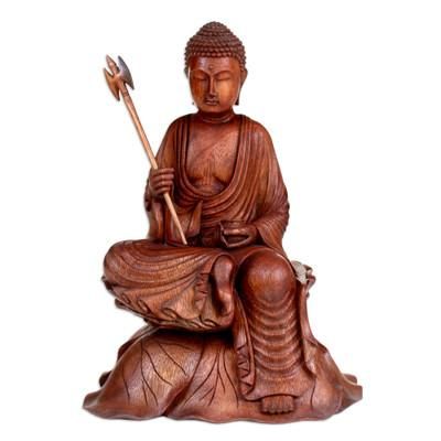 'Buddha's Journey' - Unique Wood Sculpture from Indonesia
