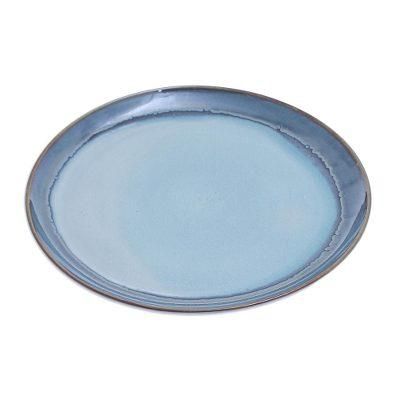 Blue Crush,'Handcrafted Blue Ceramic Dinner Plate'