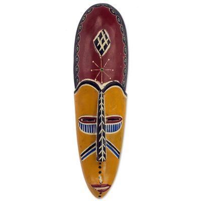 Kantanka,'Artisan Crafted Decorative Wood African Mask'