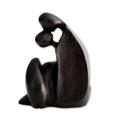 First Kiss,'Hand Made Romantic Wood Sculpture'