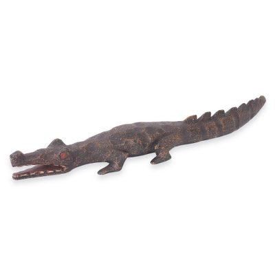 Wood sculpture, 'Benin Crocodile III'