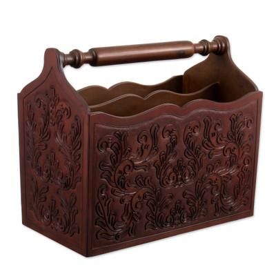 'Colonial Splendor' - Wood And Leather Hand Tooled Magazine R
