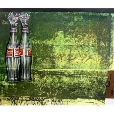'Coca Cola in Bali' (2011) - Still Life Oil Painting from Indonesia