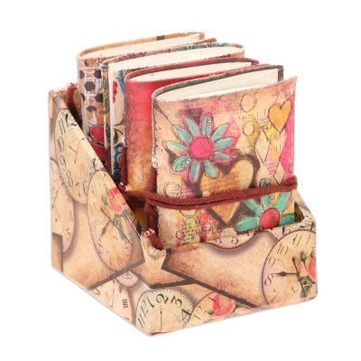 Daily Notes,'Floral Motif Paper Journals from India (Set of 4)'