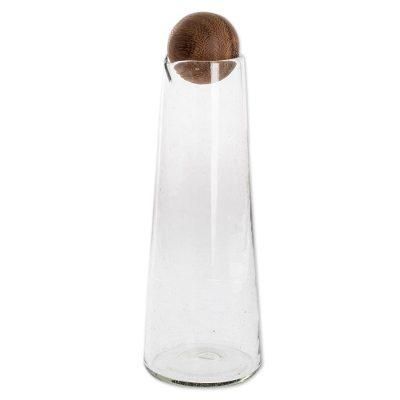 Clarity,'Handblown Glass Decanter with Wood Stopper'