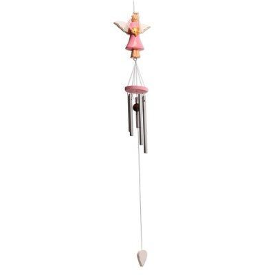 Angel's Love in Pink,'Wood and Aluminum Pink Angel Holiday Decorative Accent'