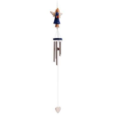 Angel's Love in Blue,'Wood and Aluminum Blue Angel Holiday Decorative Accent'